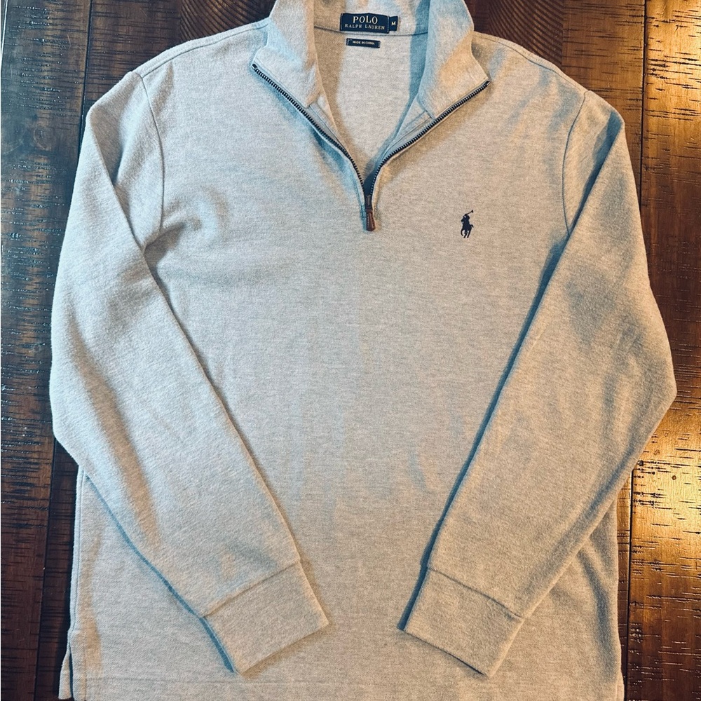 Polo Ralph Lauren Light Blue Quarter-Zip Sweater